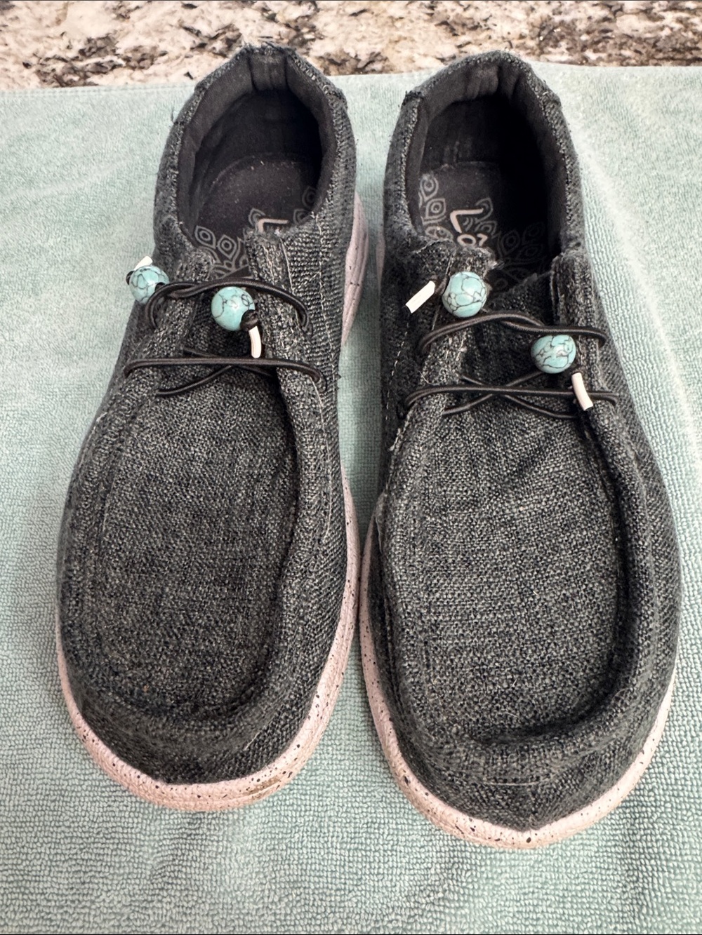 Women’s Casual Slip-On Moccasin Shoes in Charcoal Gray